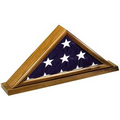 Walnut Flag Case Holds 3' x 5' Memorial Flag